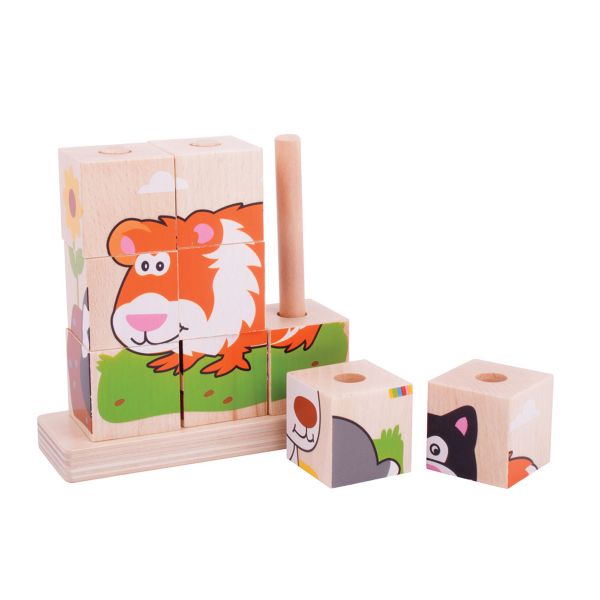 wooden stacking block puzzle