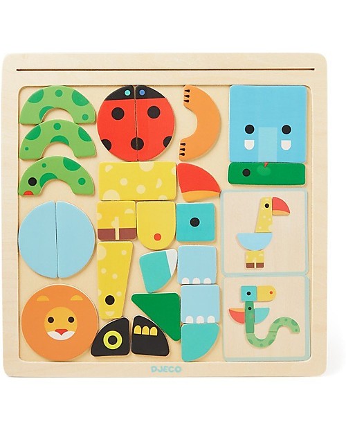 djeco wooden toddler shapes board