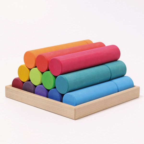 Grimm's - Large Building Rollers Rainbow