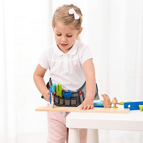 New Classic Toys - Wooden Tools with Belt Play Set