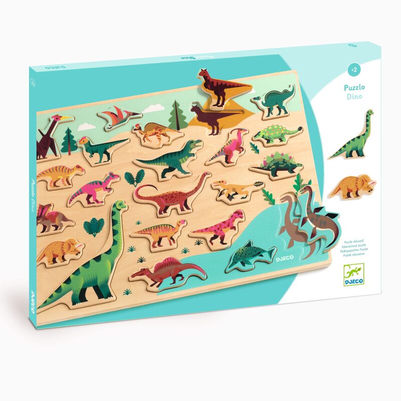 Djeco - Wooden Puzzle Dinosaur