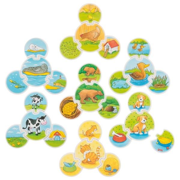 wooden animal puzzle with sorting