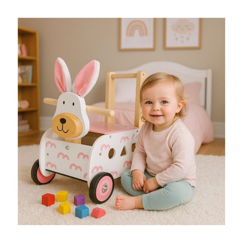 wooden bunny walker and ride on