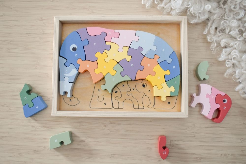 KaperKidz - Alphabet Puzzle Elephant