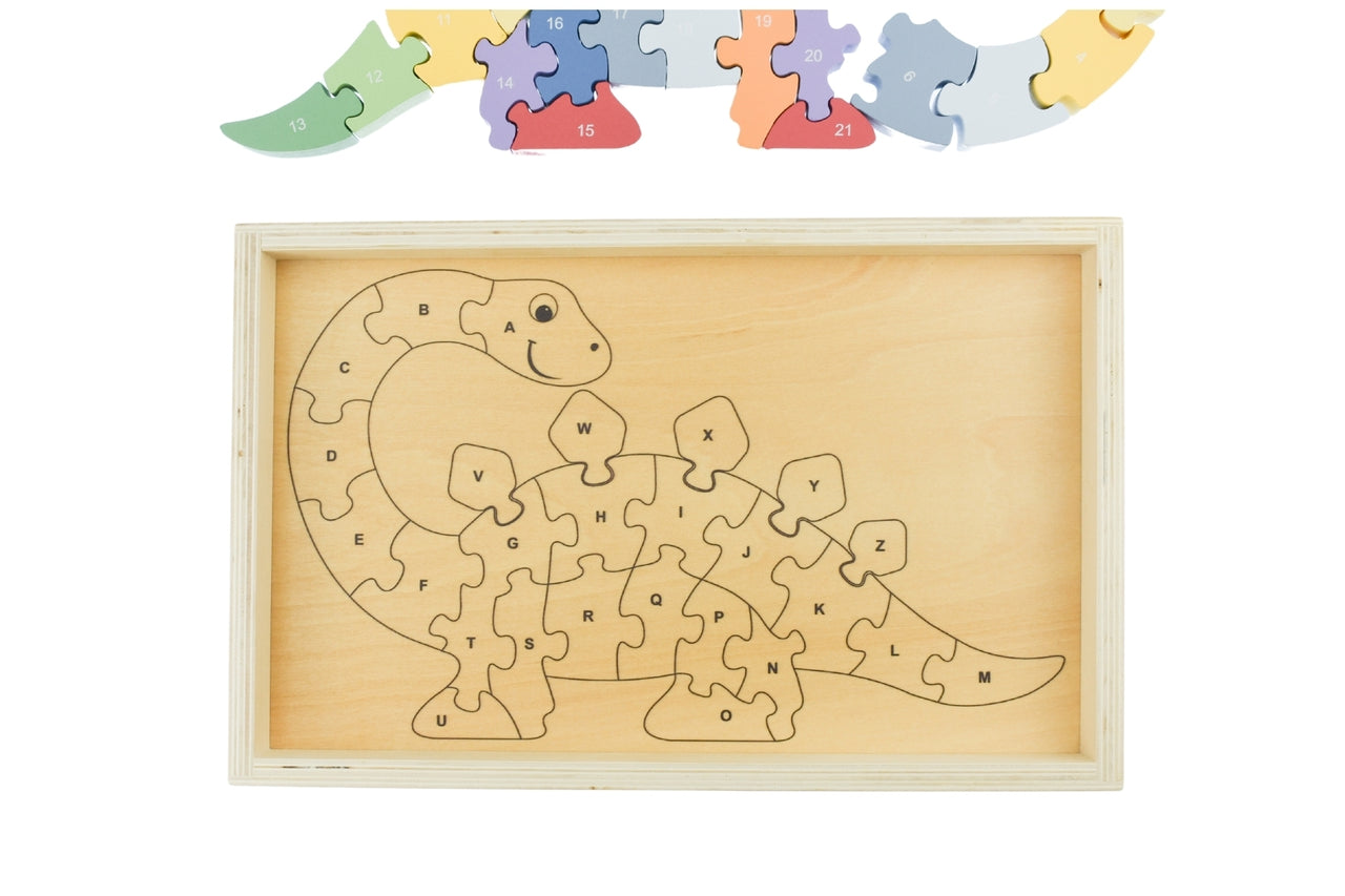 KaperKidz - Alphabet Puzzle Dinosaur