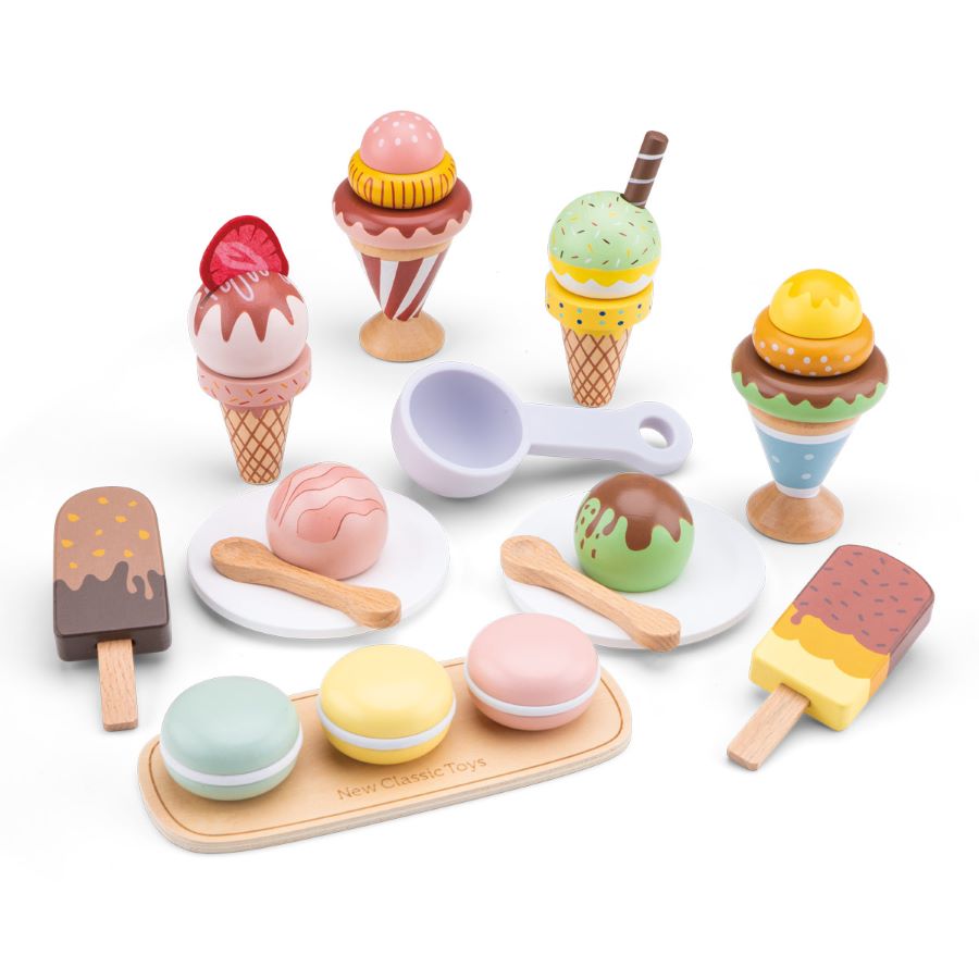 New Classic Toys Stacking Ice Cream Play Set Wooden World