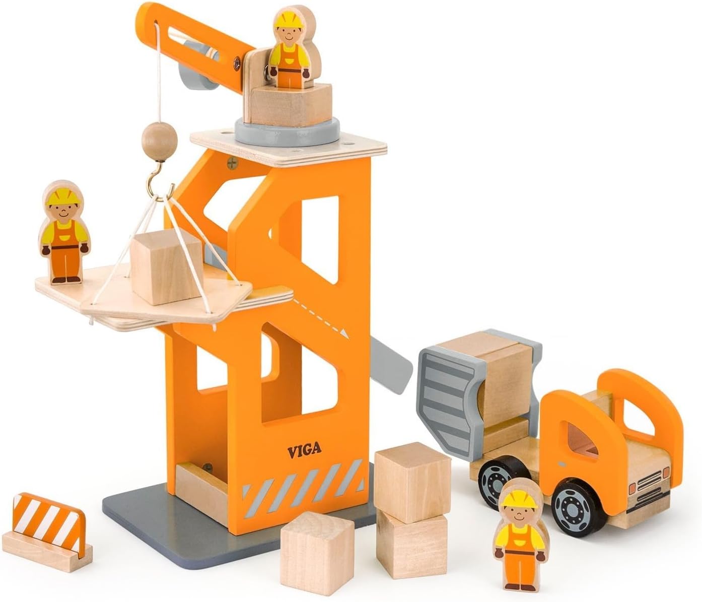 Camion Grue En Bois Avec Containers – Jeu De Construction Éducatif Pour Enfants Dès 1,5 Ans - 4