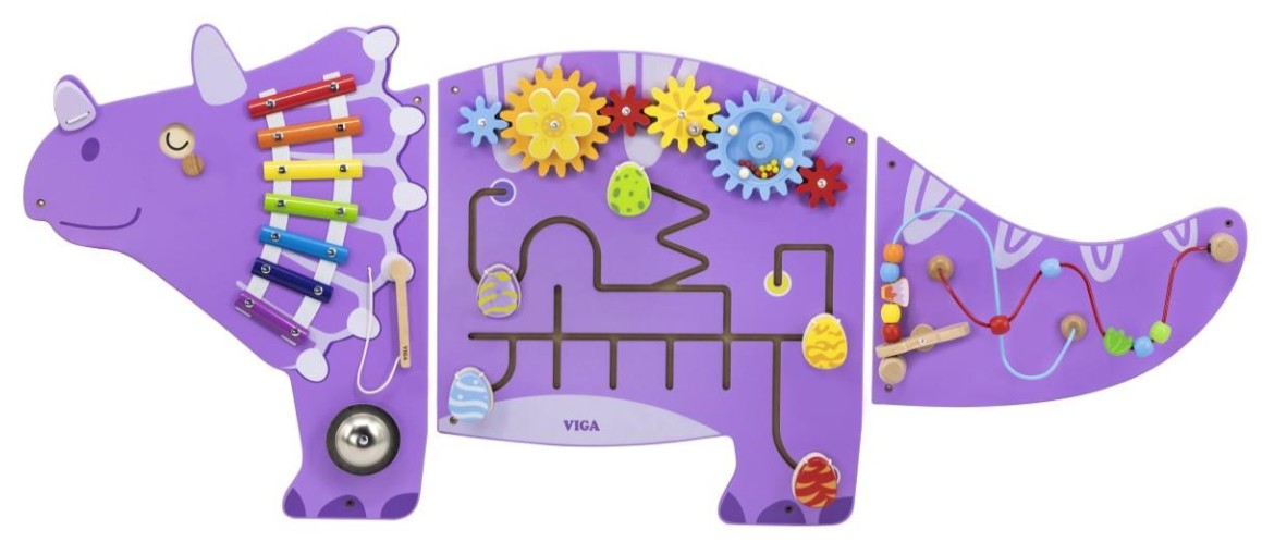 Viga Toys - Activity Wall Panels - Dinosaur *Backorder* - Wooden World