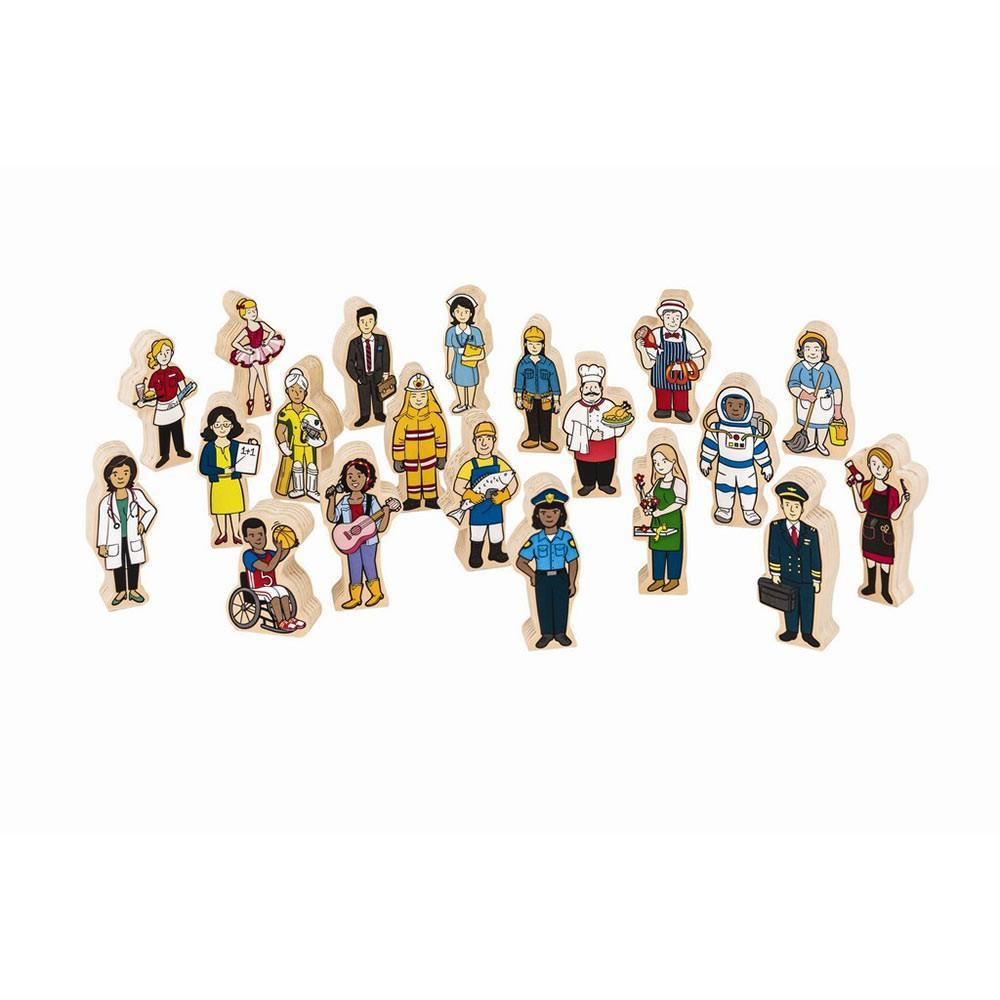 Fun Factory - Multicultural People Set (20 pieces) - Wooden World