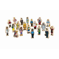 Thumbnail for Fun Factory - Multicultural People Set (20 pieces) - Wooden World