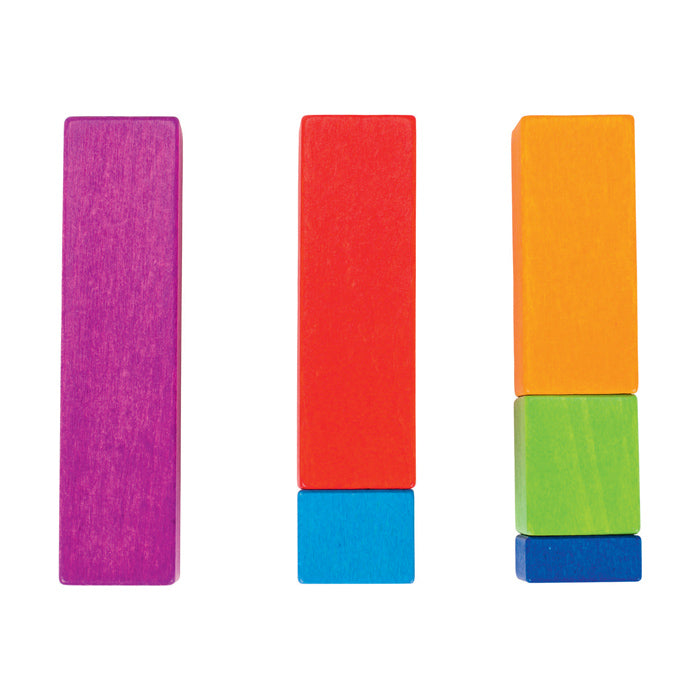 Goki - Rainbow Maths Blocks - Wooden World