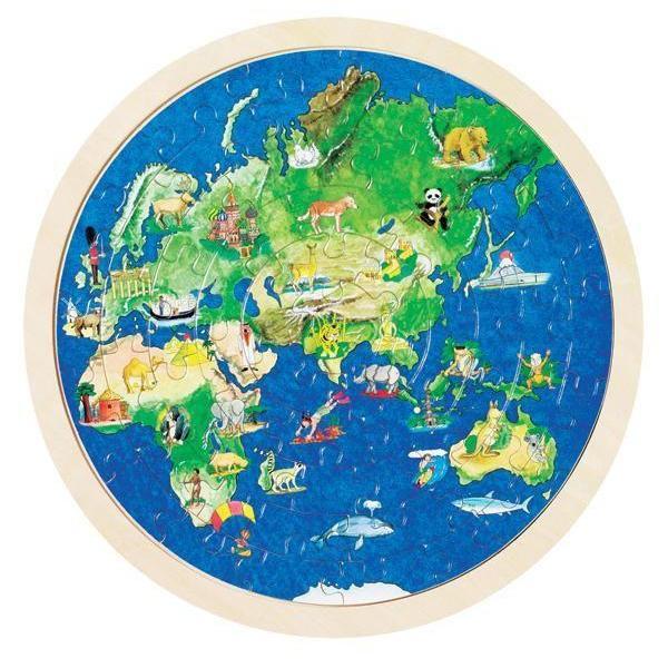 Goki - Globe Puzzle (57 pc) - Wooden World