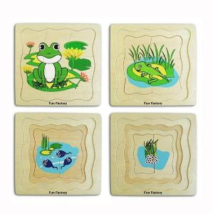 Fun Factory - Wooden Lifecycle Puzzle Frog