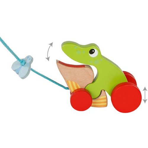 Goki Pull Along Frog Wooden World