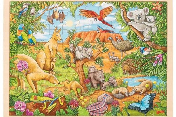 Goki - Wooden Puzzle Australian Animals