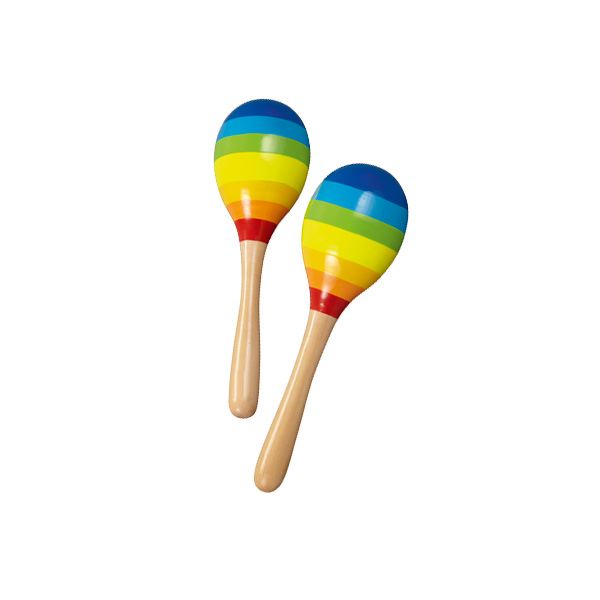 Goki - Rainbow Maracas (pair) - Wooden World