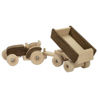 Goki Nature - Tractor with trailer - Wooden World