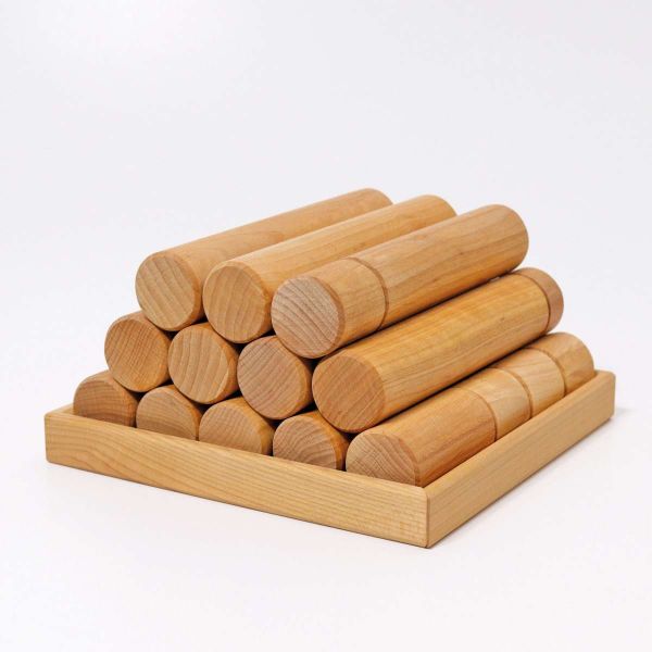 Grimm's - Large Building Rollers Natural
