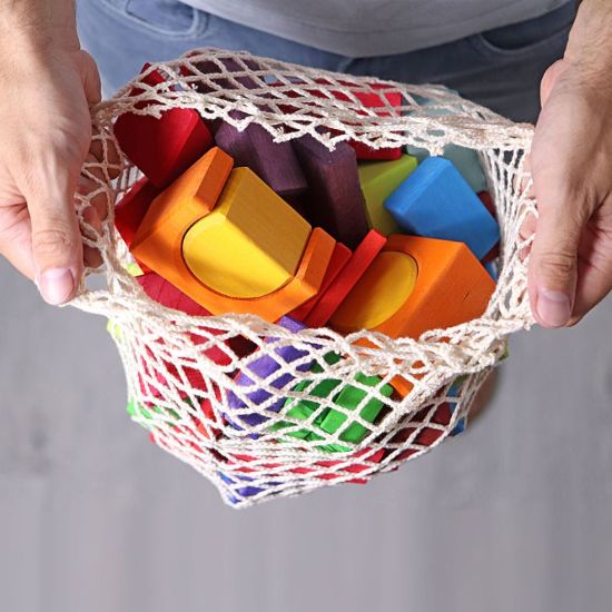 Grimm's - Coloured Geometric Blocks (60 pieces)