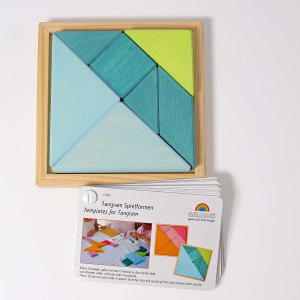 Grimm's - Wooden Tangram Turquoise