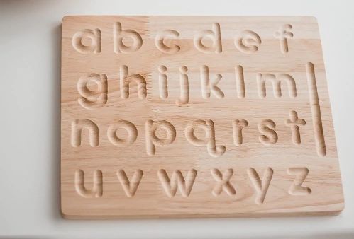 QToys - Wooden Lower Case Tracing Board