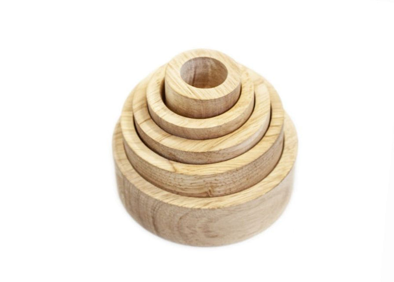 QToys - Wooden Stacking and Nesting Bowls