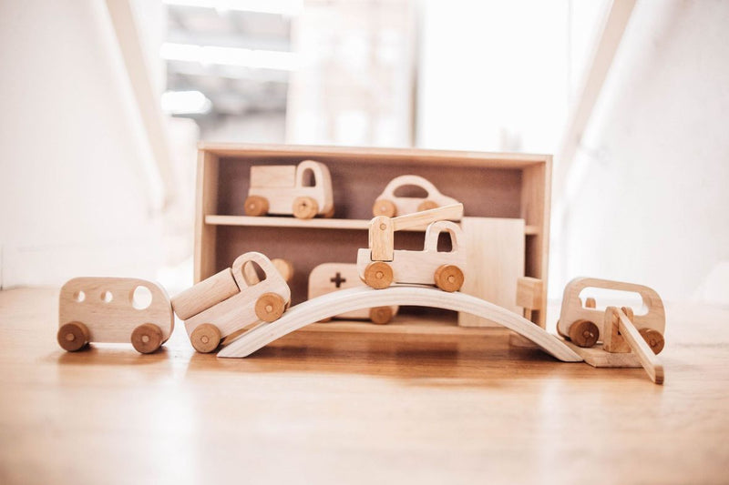 Q Toys Wooden Car Play Set