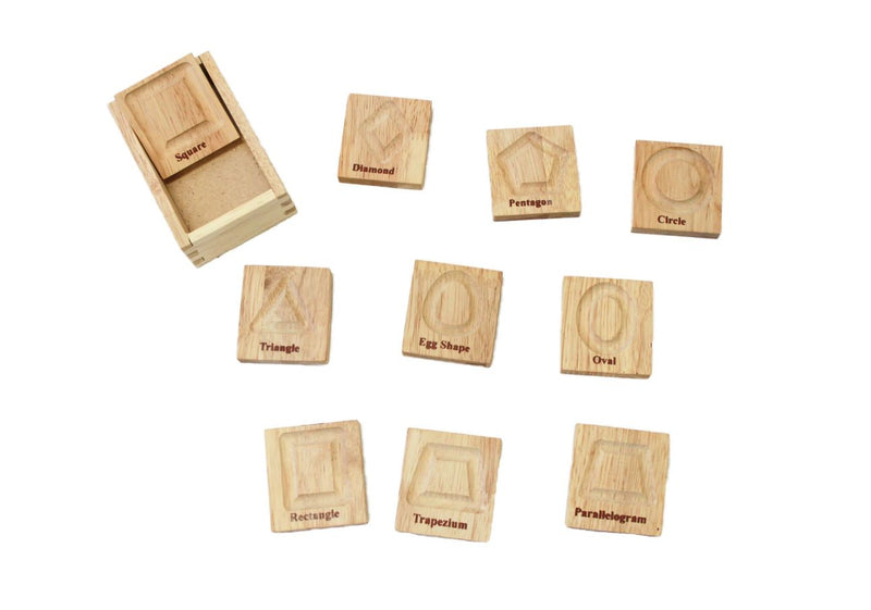 QToys - Wooden Geo Shapes Tracing Boards