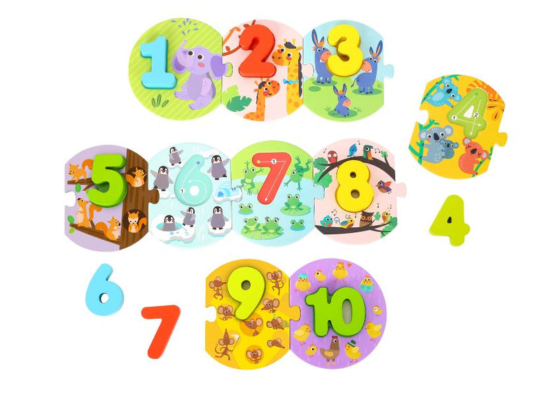 Tooky Toy - Wooden Number Puzzle