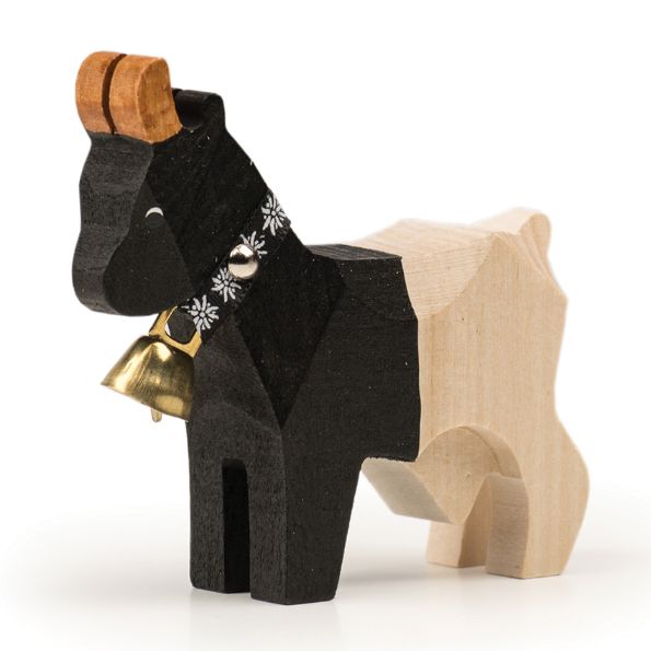 Trauffer - Black & White Goat with Bell (Large)