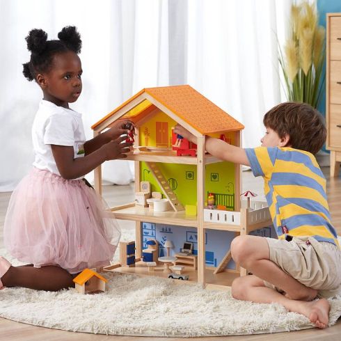 Viga Toys - Large Wooden Dollhouse